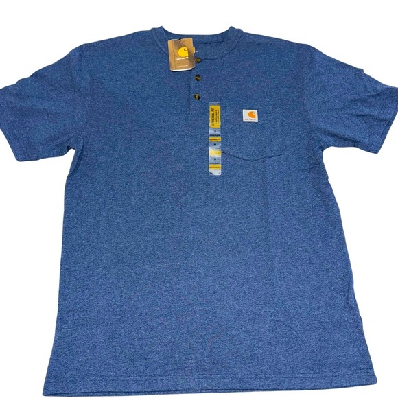 Carhartt Other - Carhartt Men's Medium Blue Henley T-Shirt Pocket Workwear Original Fit NWT Hip